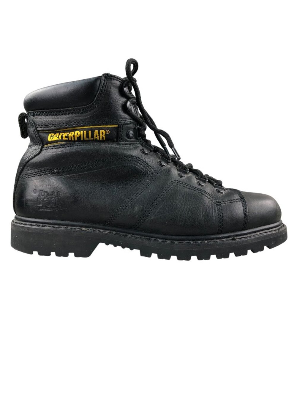 Caterpillar Men's Size 11 Black Leather Soft Toe Lace-Up Oil Resistant Work Boot - Picture 1 of 15